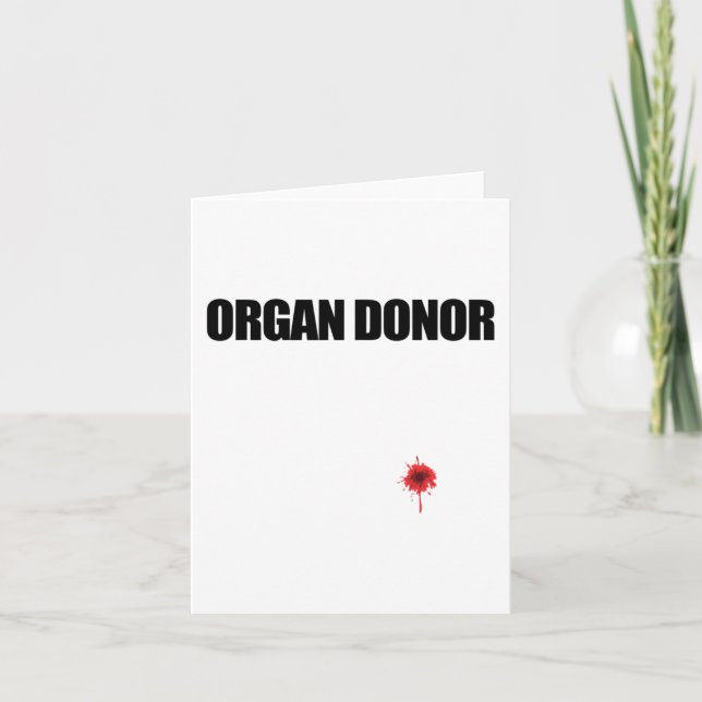 Carte Donor Fun Bloody Wound Kidney Transplant mème (Devant)