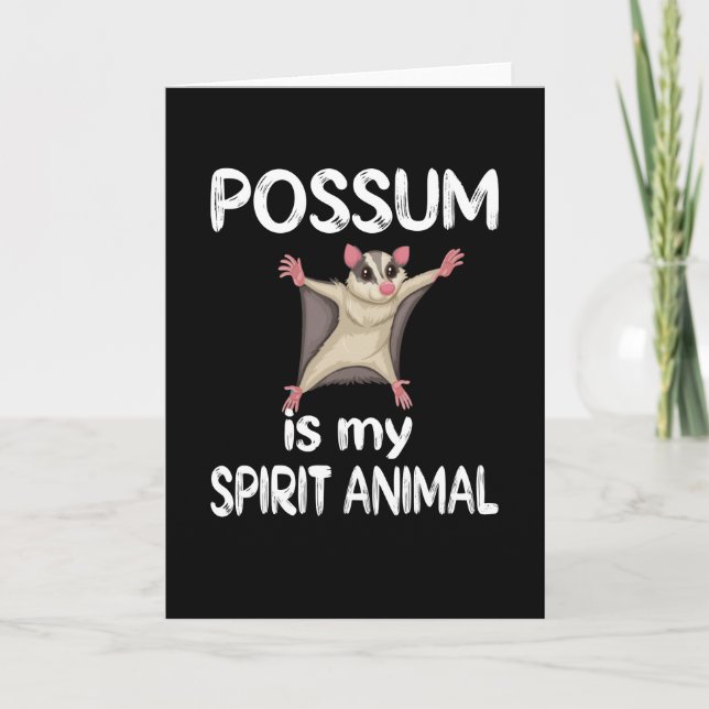 Carte Dons Amusants Possum Opossum Lover Possum Whispere (Devant)