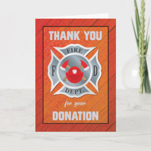 Carte Dons au service des incendies en Merci rouge