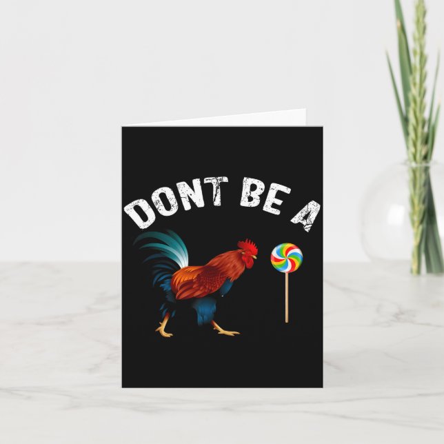 Carte Dont Be A Sucker Funny Rooster Fathers Day Gift  (Devant)