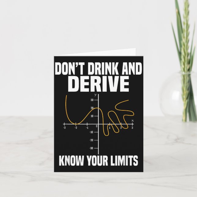 Carte Dont Drink And Derive And Know Your Limit  (Devant)