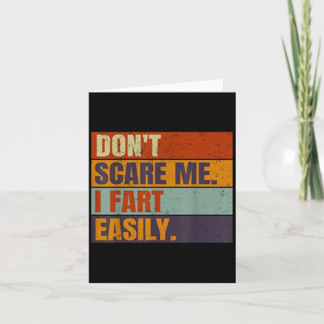 Carte Dont E Me I Fart Easily Joke Hilarious Men Women A (Devant)