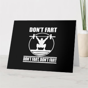 Carte Dont Fart Funny Gym Workout Squat pour Bodybuilder
