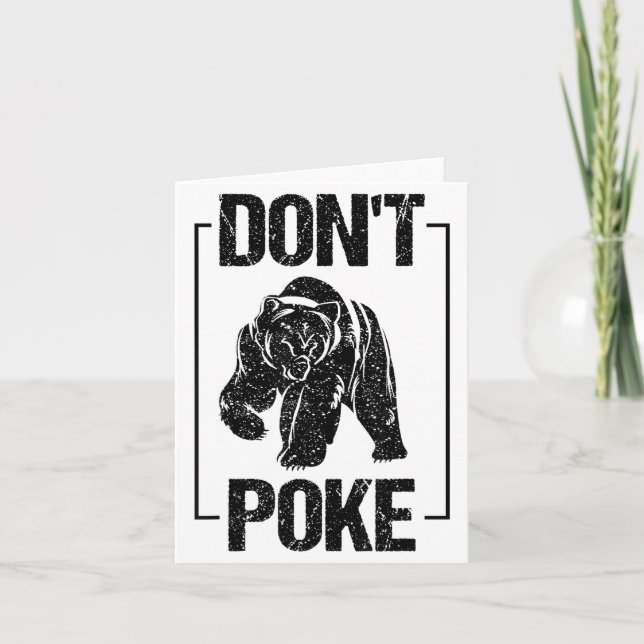 Carte Don't Ke Funny Bear _ Cute Superhero Bear Usa Gift (Devant)