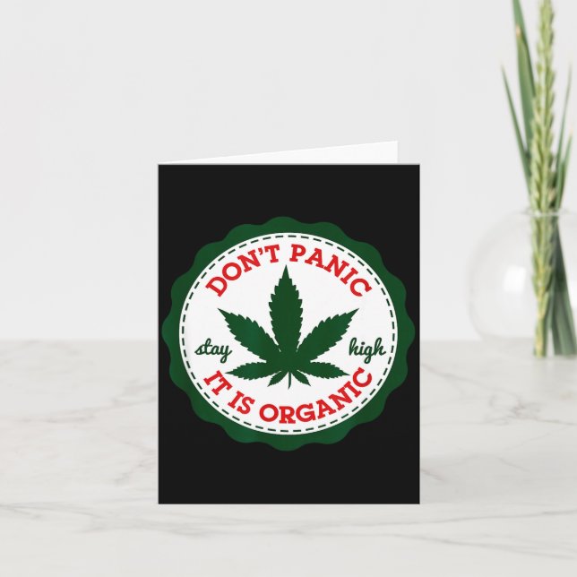 Carte Don't Panic - It Is Organic _ Stay High  (Devant)