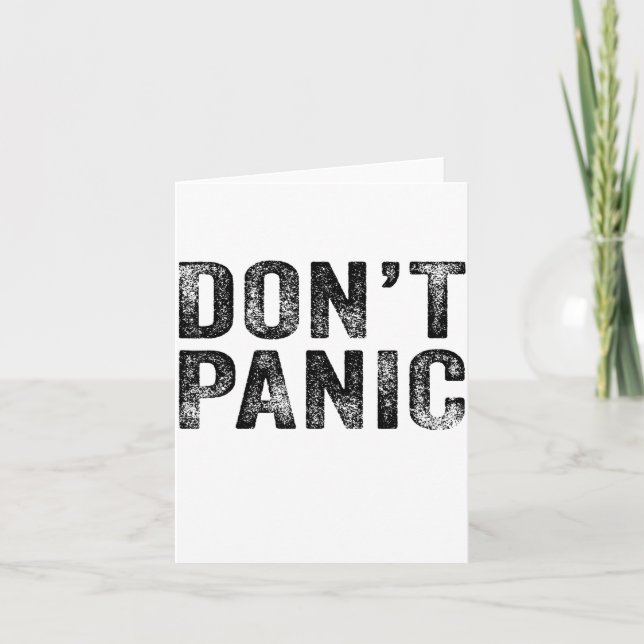 Carte Don't Panic Vintage Distressed Sarcastic Funny Ret (Devant)