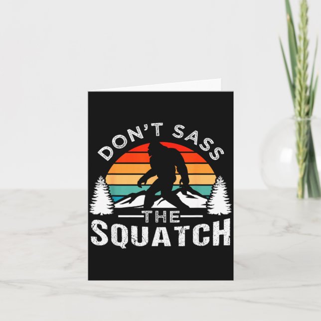 Carte Don't S The Squatch Bigfoot  (Devant)