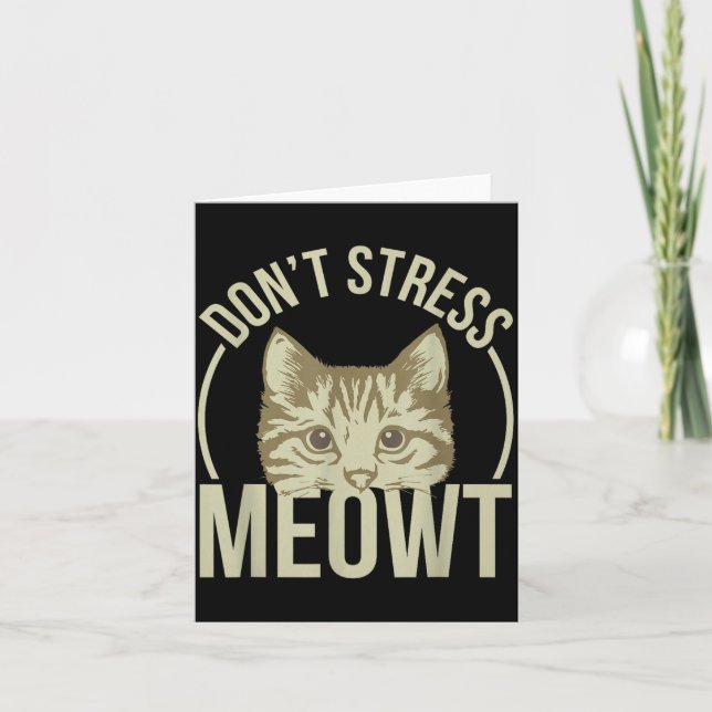 Carte Don't Stress Meowt  (Devant)