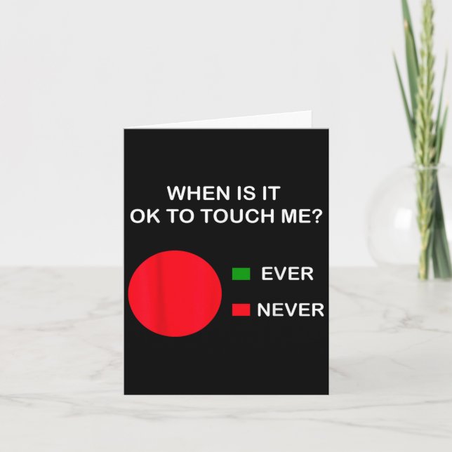 Carte Don't Touch Me - Never Touch Me Circle Graph Intro (Devant)