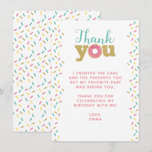 Carte Donut Thank You