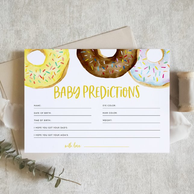 Carte Donuts jaunes et chocolat Jeu de prédictions pour  (Créateur téléchargé)
