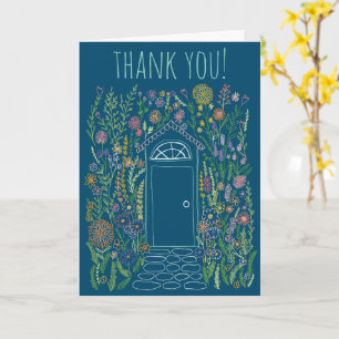 Carte Doodé couleur Merci Sweet Garden Door