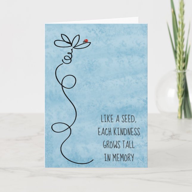 Carte Doodle Daisy avec Ladybug merci (Devant)