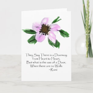 Carte Doorway Rumi Watercolor Greeting