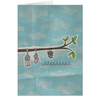 Carte d'opossum et de batte, shhhh.