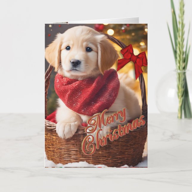 Carte d'or de Noël (Devant)
