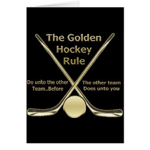 Carte d'or de règle d'hockey