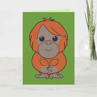 Carte d'orang-outan de Sumatran