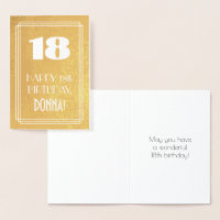 18ème anniversaire ~ Style Art Déco "18" & Nom per