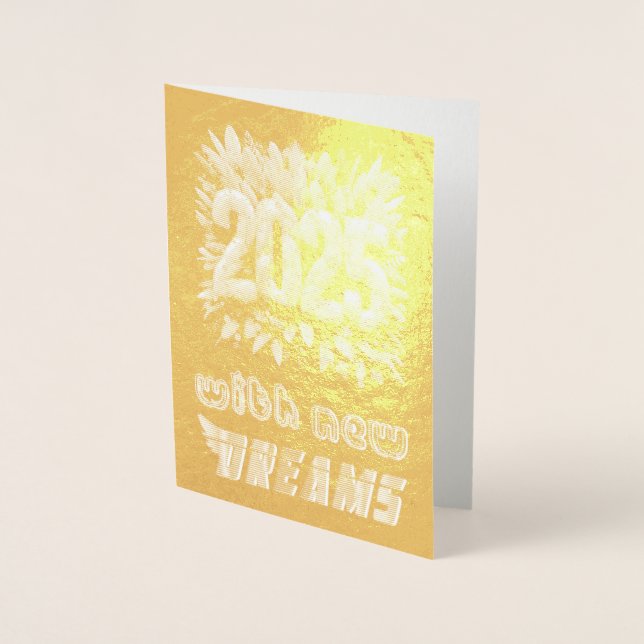 Carte Dorée 2025 Avec De Nouveaux Rêves (Devant)