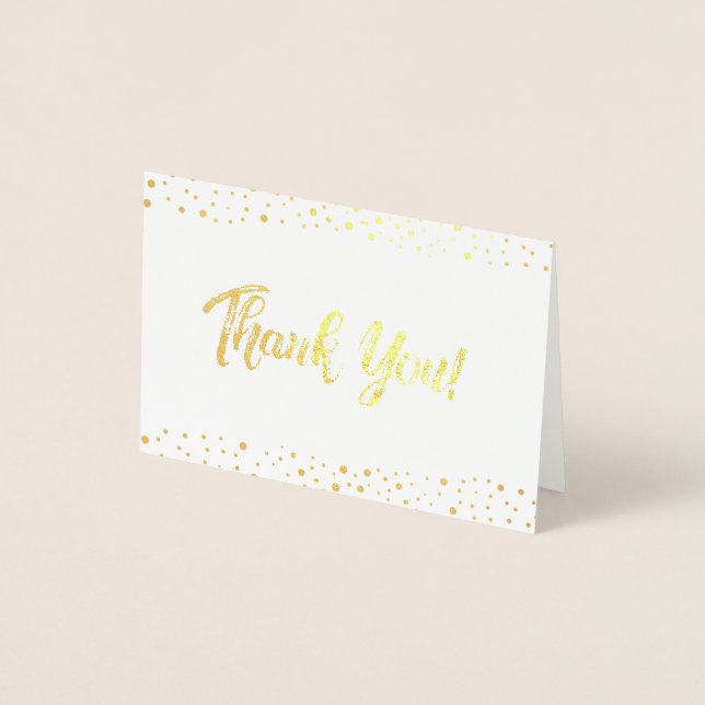Carte Dorée 50e anniversaire de mariage d'or merci (Devant)