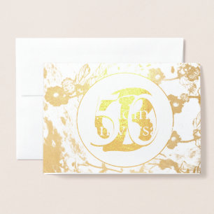 Carte Dorée 50e Mariage Gold Foil Blank