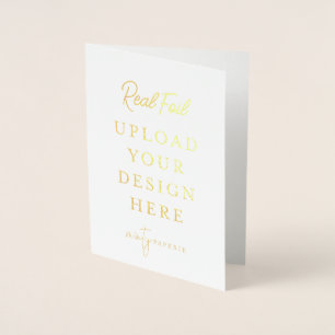 Carte Dorée 5"x7" Impression feuille d'or pliée - Faites-le vo
