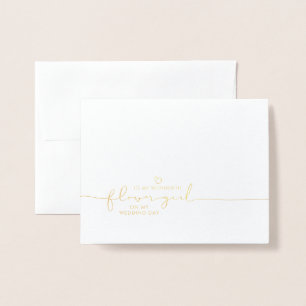 Carte Dorée À ma Mariage Fleur  Matin mignon message