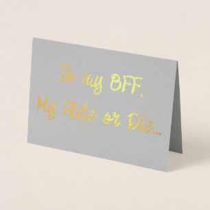 Carte Dorée À ma Meilleure Amie...