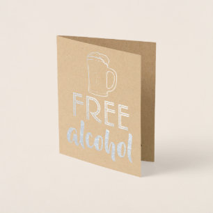 Carte Dorée Alcool libre - proposition drôle de Groomsman