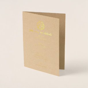 Carte Dorée Aluminium chinois d'invitation de motif de