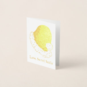 Carte Dorée Amour, Secret Père Noël Joyeux Noël Noël Noël Noël