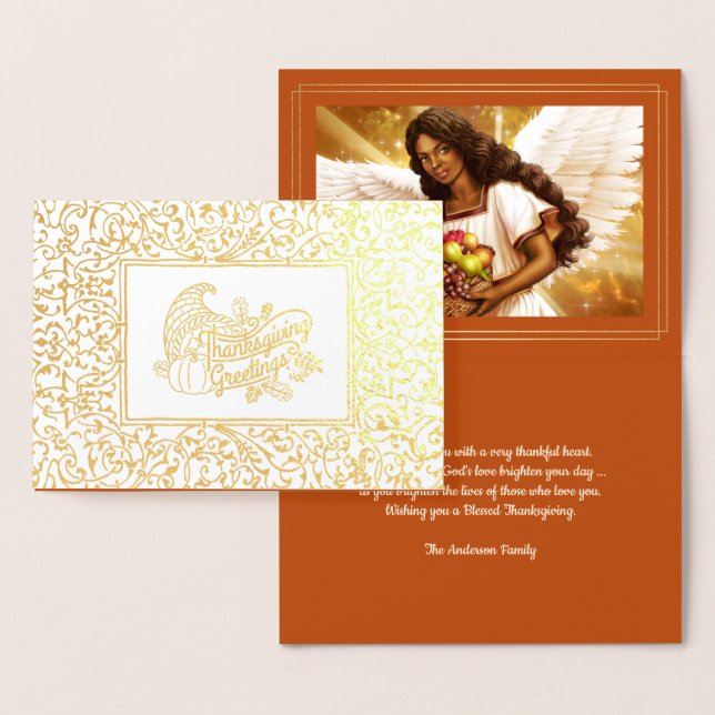 Carte Dorée Angel of Thanksgiving Luxury (Affichage)