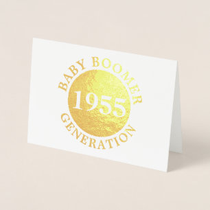 Carte Dorée Année Personnaliser de génération du baby-boom