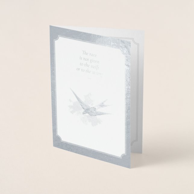 Carte dorée anniversaire argent (Devant)