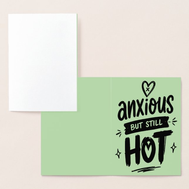 Carte Dorée Anxieux Mais Chaud (Affichage)
