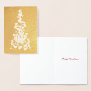 Carte Dorée Arbre de Noël Abstrait point sur or