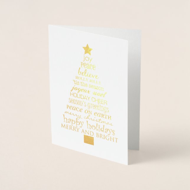 Carte Dorée Arbre de Noël Gold Inspiration (Devant)
