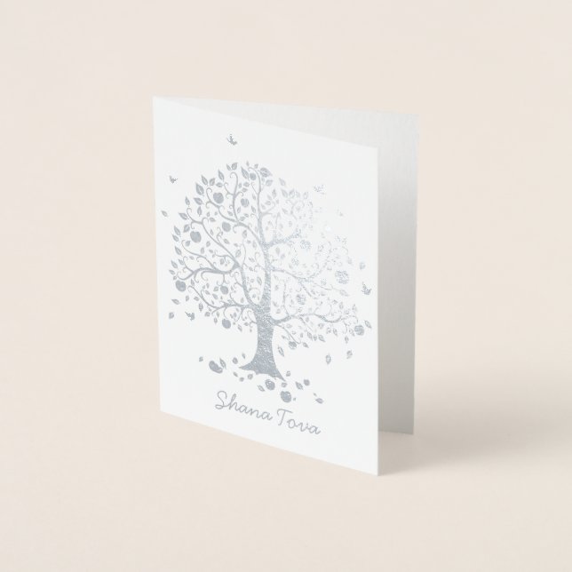 Carte Dorée Arbre de vie Rosh Hashanah (Devant)