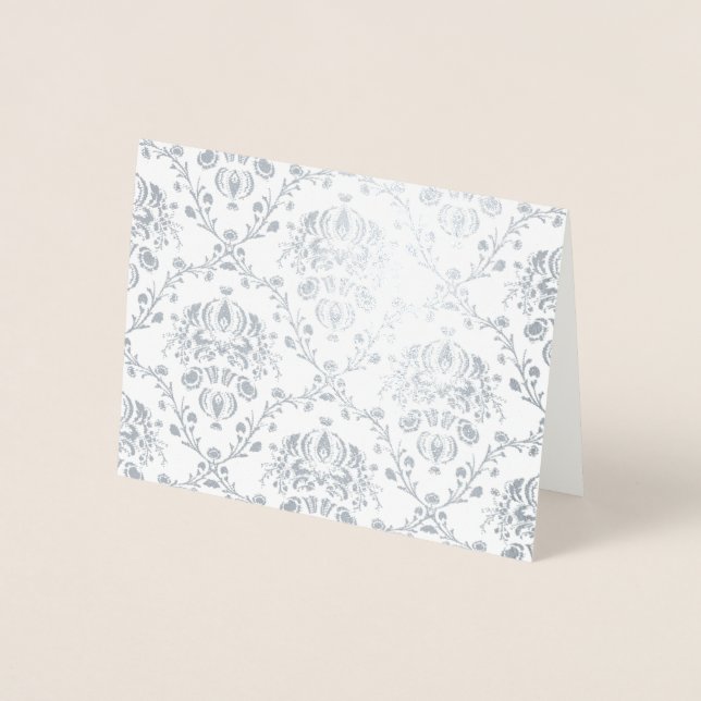 Carte Dorée Argent Damask (Devant)