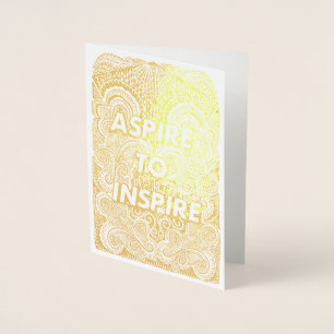 Carte Dorée ASPIRE À INSPIRER - Devis de déclaration positive