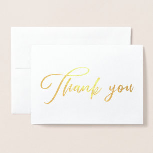 Carte Dorée Beau Merci de calligraphie chic