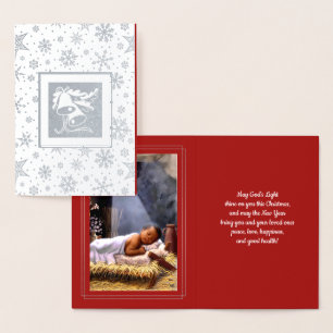 Carte Dorée Bébé Jésus Peinture Luxe Noël