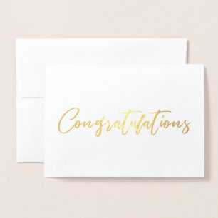 Carte Dorée Belle calligraphie chic de félicitations