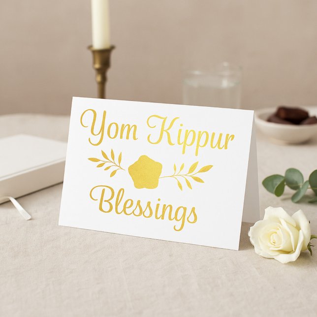 Carte Dorée Bénédiction pour Yom Kippour (Créateur téléchargé)