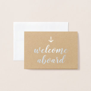 Carte Dorée bienvenue à bord de l'ancre