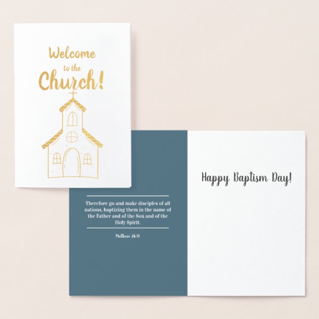 Carte Dorée Bienvenue dans l'Eglise - Foil Card (Affichage)