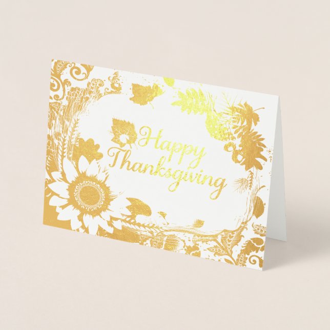 Carte Dorée Bon thanksgiving 13 (Devant)