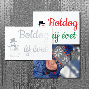 Carte Dorée Bonne année -    en hongrois