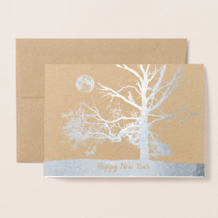 Carte Dorée Bonne année : Parc de perspective, NY--vacances